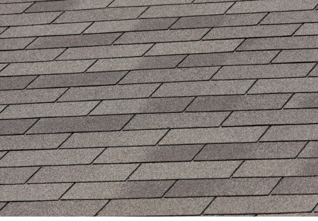 Newly-installed roof shingles